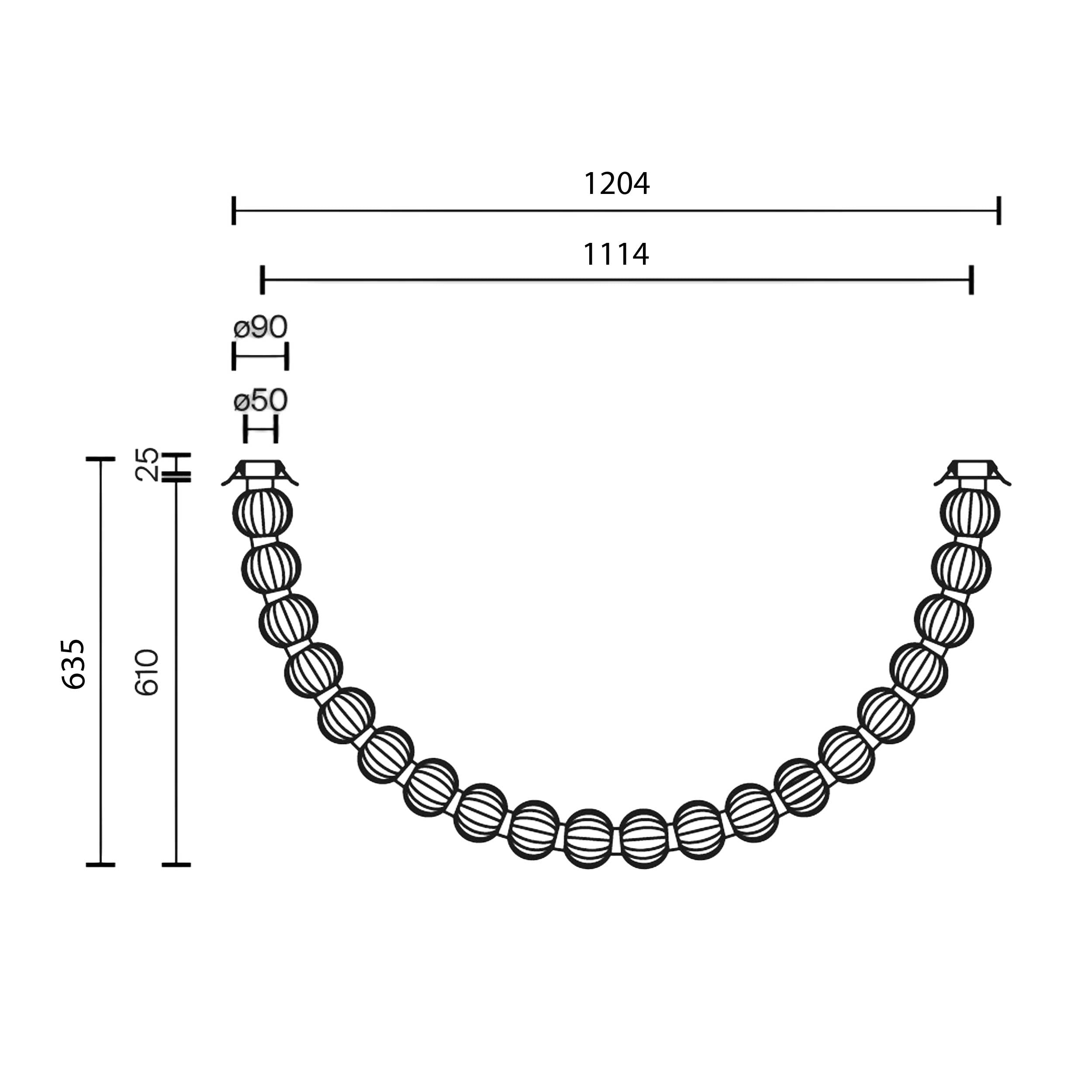Maytoni Amulet LED surface-mounted light chain composition