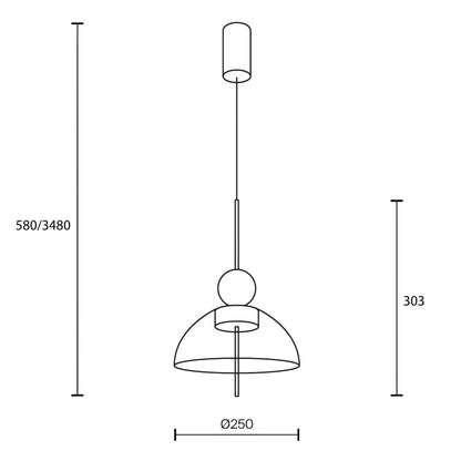Maytoni Bangkok LED pendant light