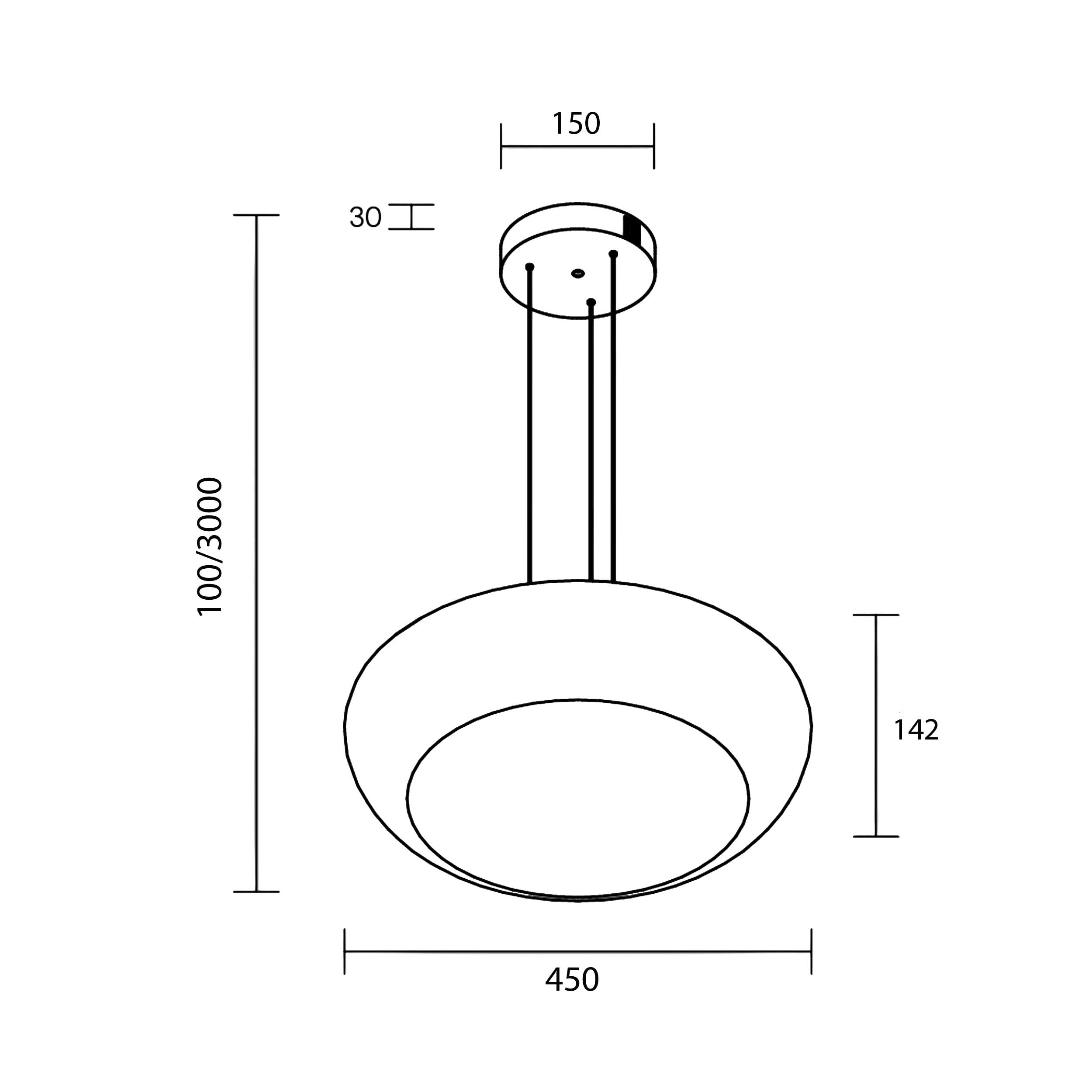 Maytoni Bassa LED pendant light