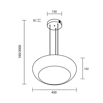 Maytoni Bassa LED pendant light