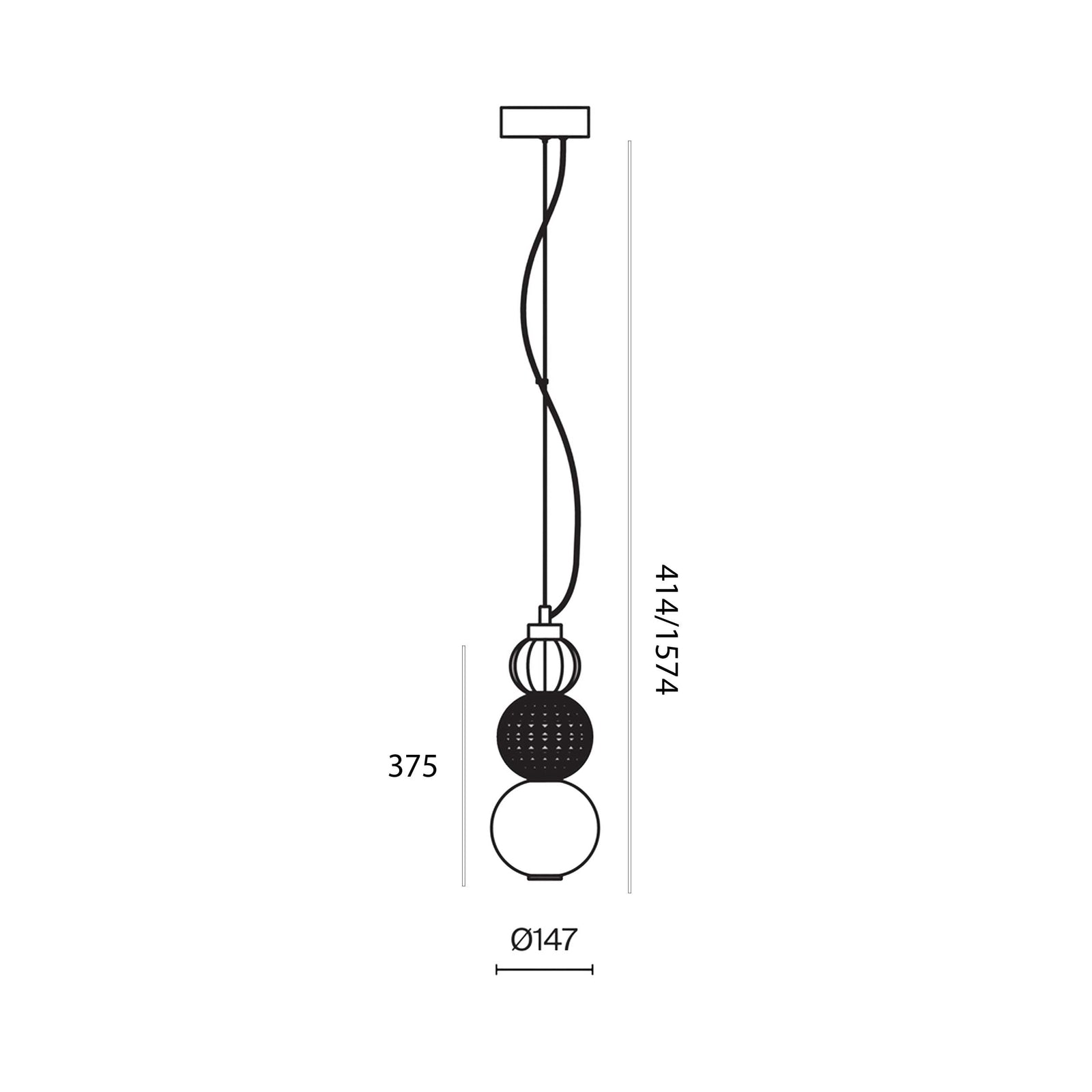 Maytoni Collar LED pendant light