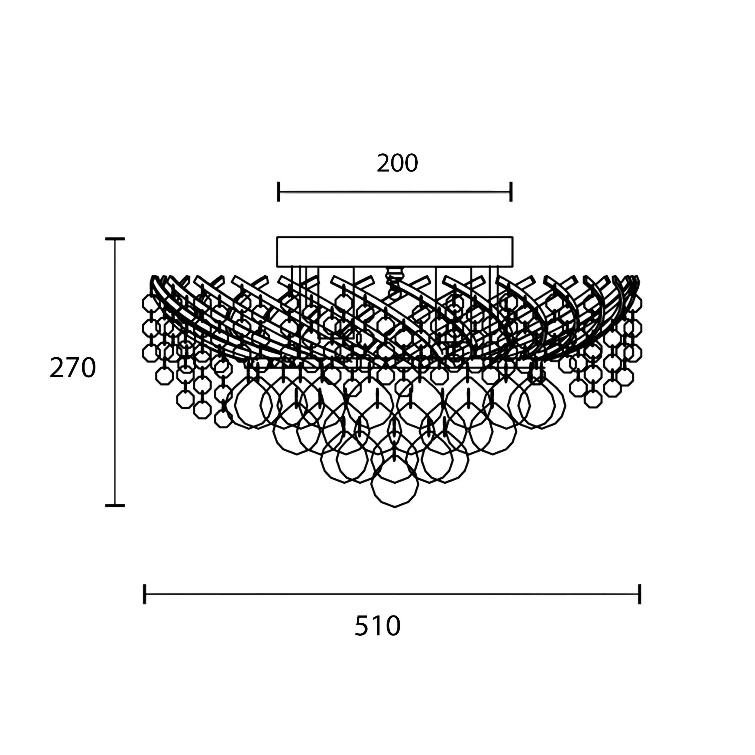 Maytoni Karolina E14 surface-mounted crystal light