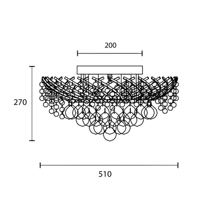 Maytoni Karolina E14 surface-mounted crystal light