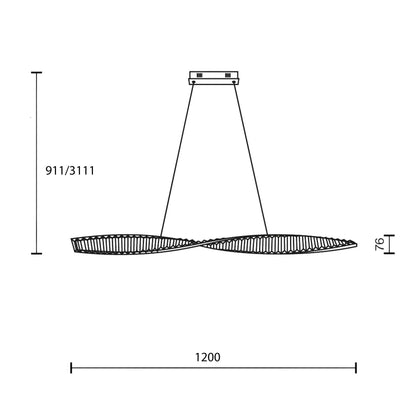 Maytoni Krone LED Linear Pendant light
