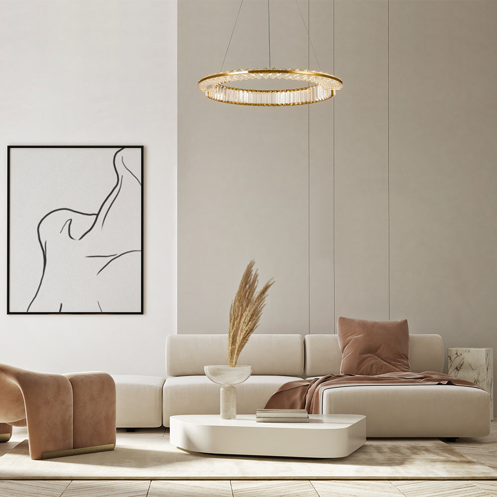 Maytoni Krone LED circular pendant light