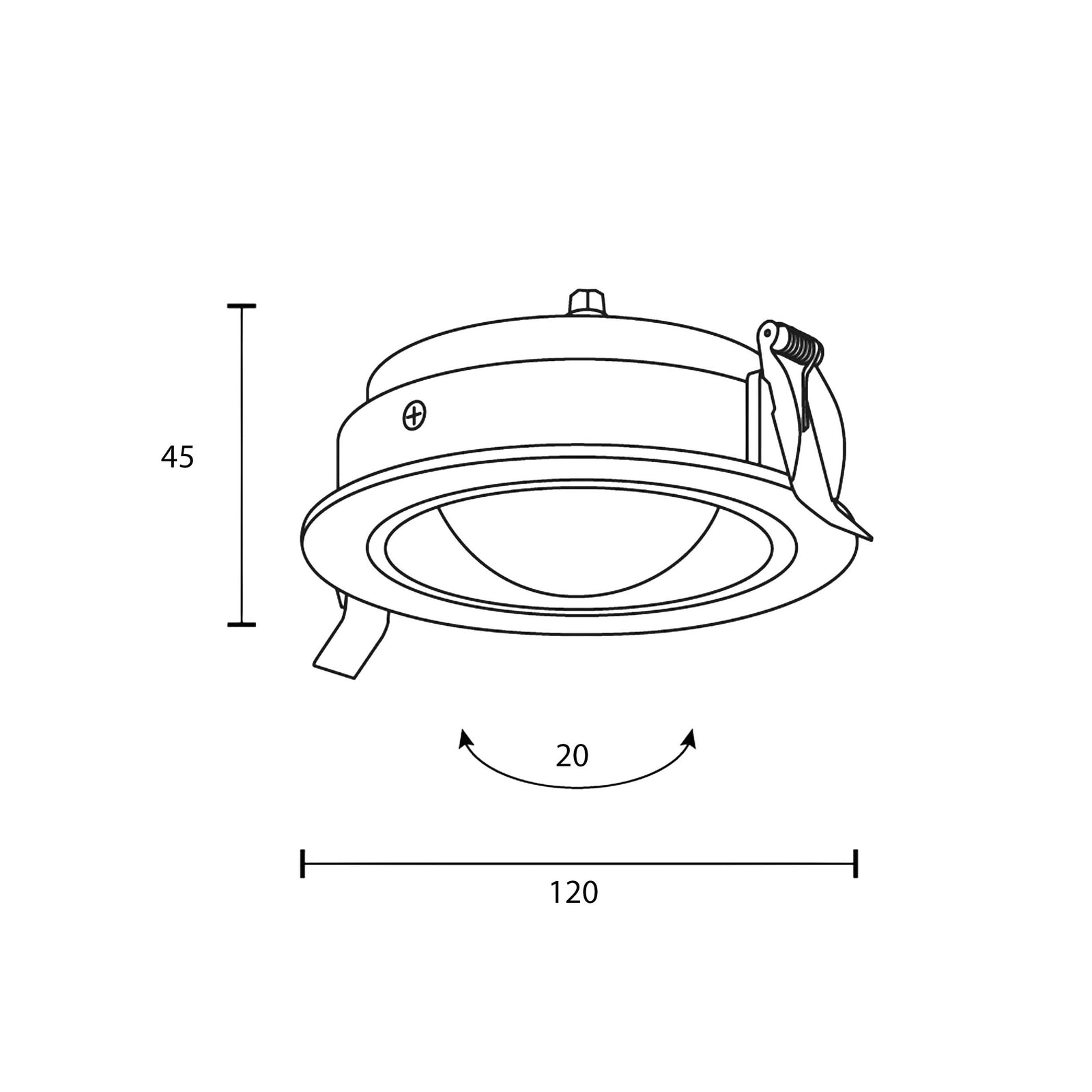 Maytoni Downlight Lens LED 3000K 12W 70° Recessed Circular light