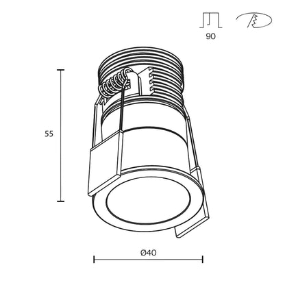 Maytoni Minor LED 24° recessed circular light