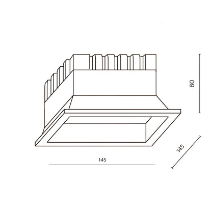 Maytoni Okno LED 100° recessed square downlight light