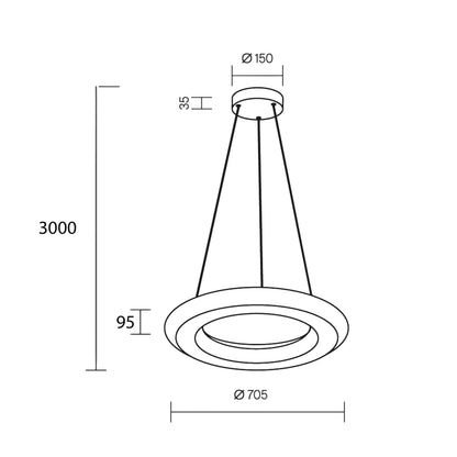 Maytoni Seda LED pendant light