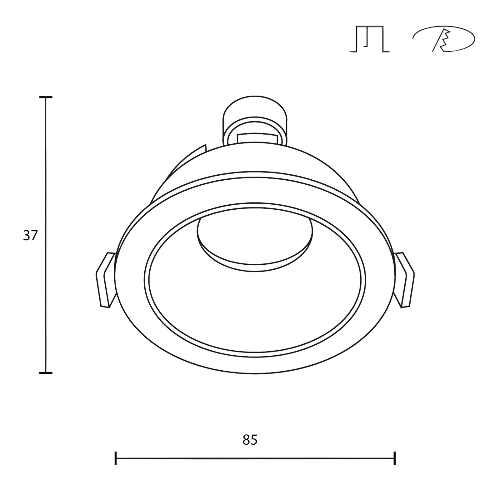 Maytoni GU10 recessed circular downlight light