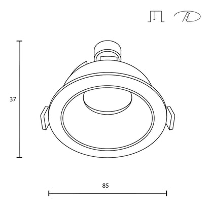 Maytoni GU10 recessed circular downlight light