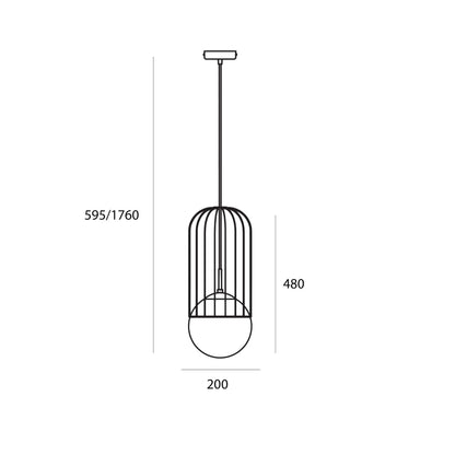 Maytoni Telford E27 pendant light