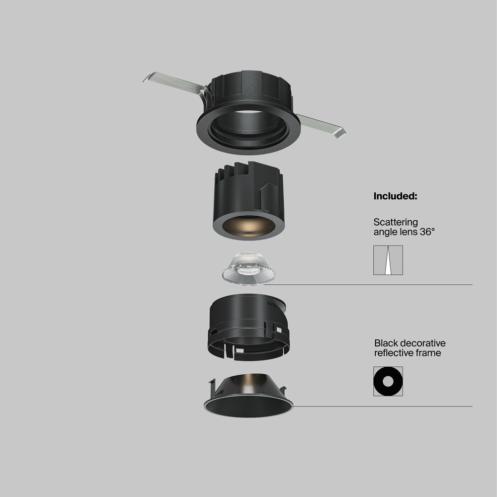 Maytoni Wise LED 36° recessed circular light