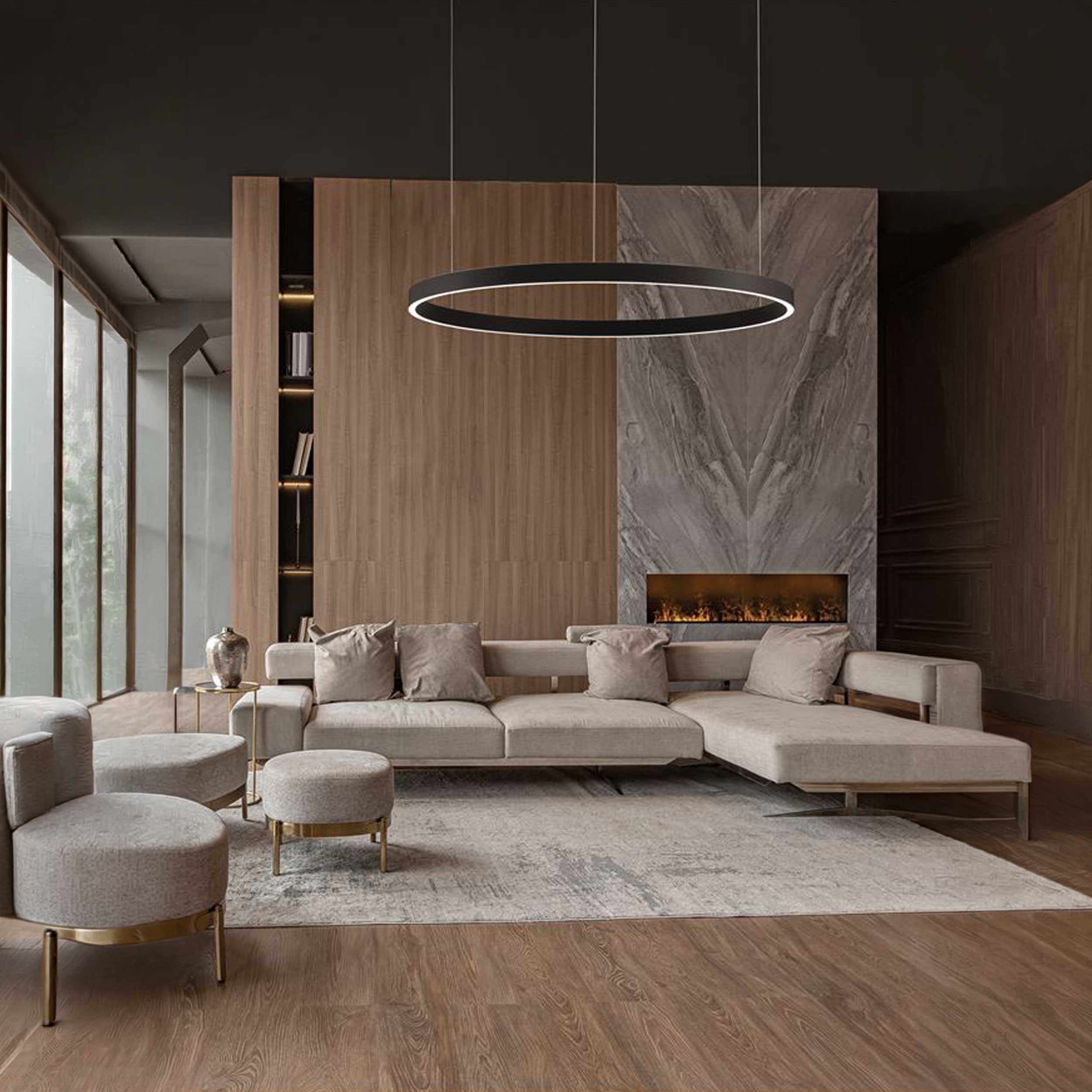 Nova Luce Elowen LED pendant round luminaire