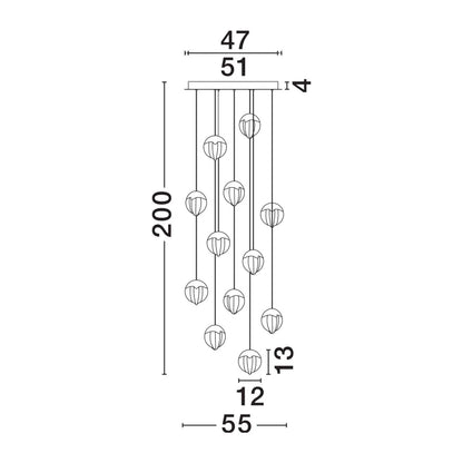 Nova Luce Alicia LED pendant light
