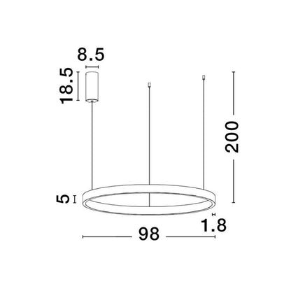 Nova Luce Elowen LED pendant round luminaire
