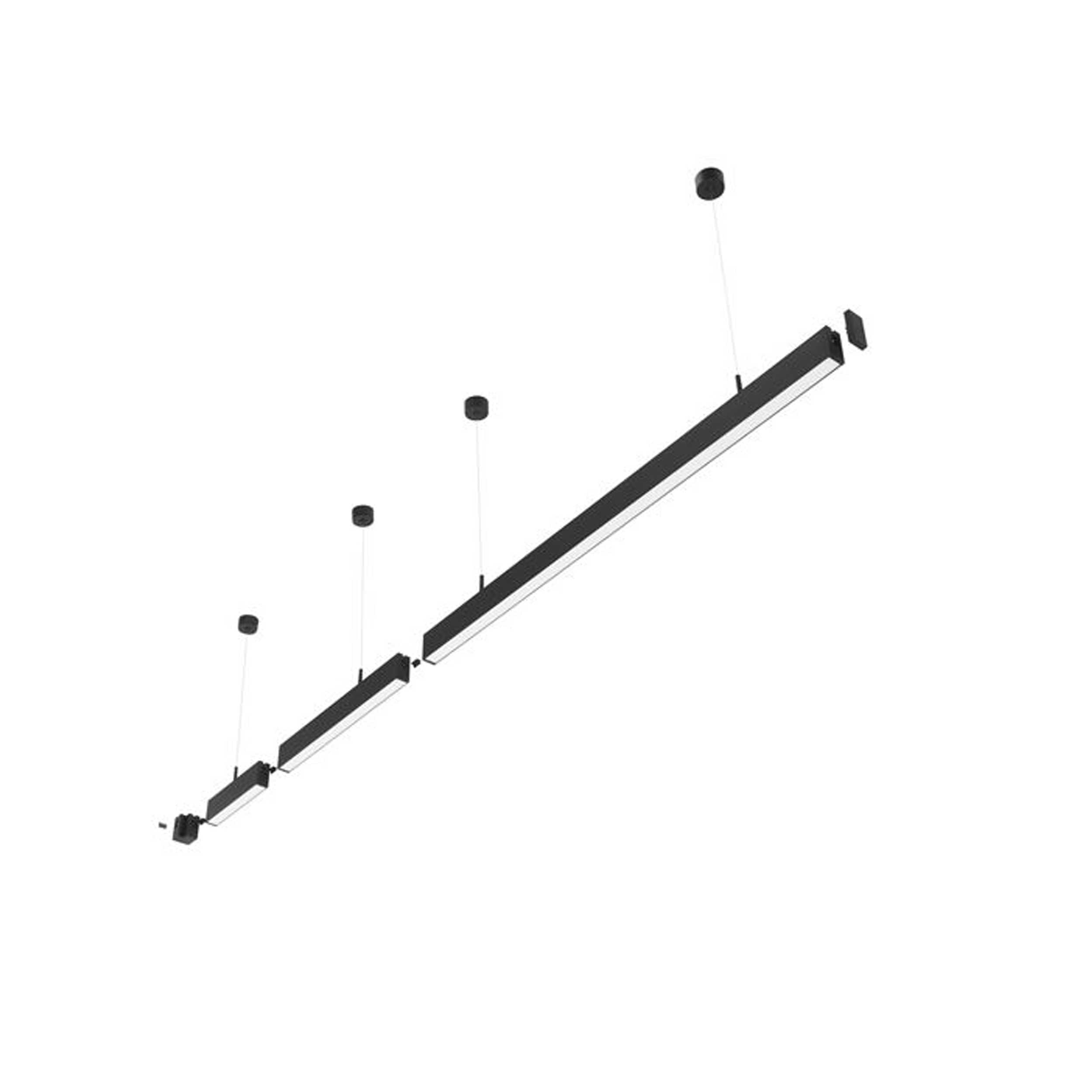 Nova Luce Lina Opal LED linear surface-mounted ceiling light connectable