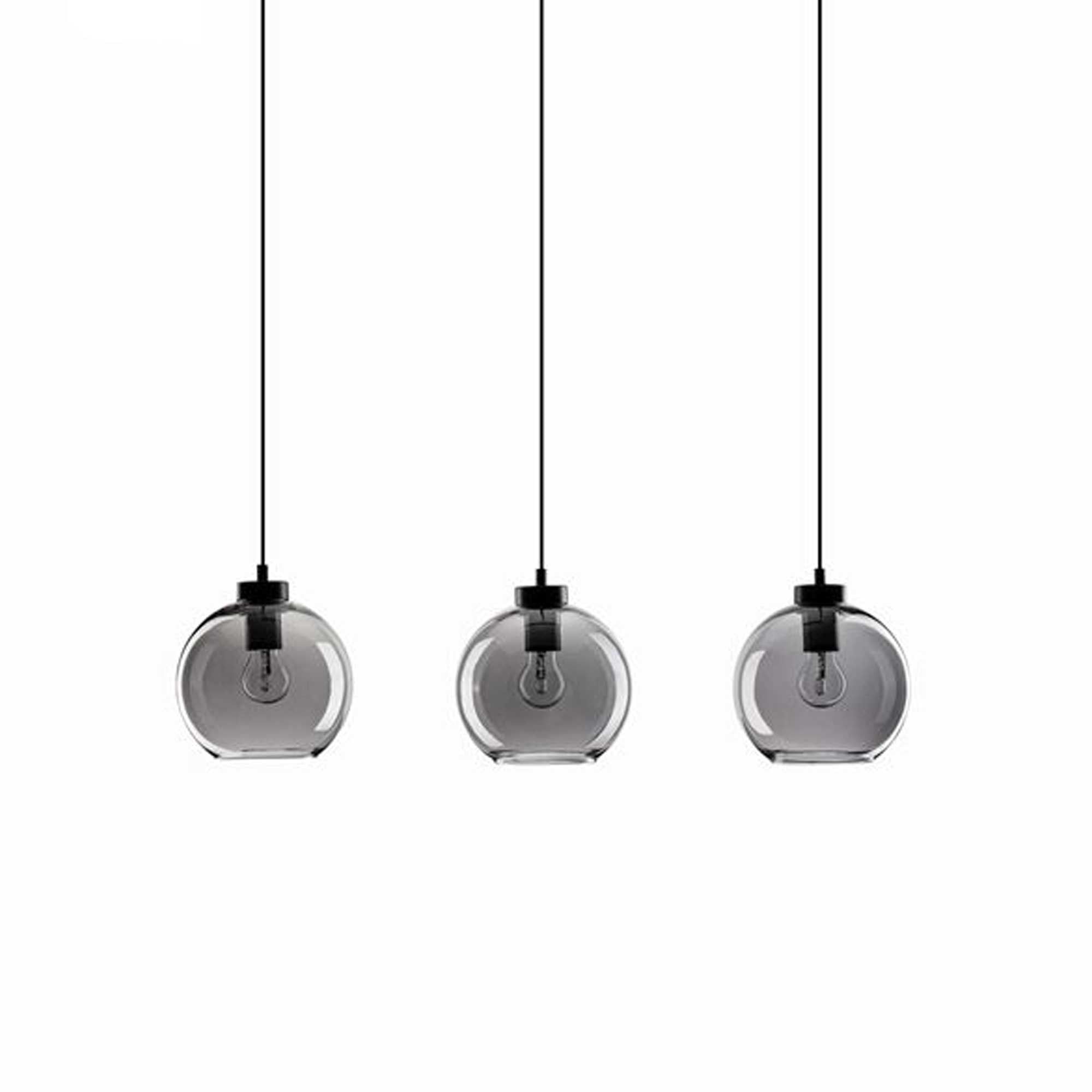 Nova Luce Palmer E27 glass pendant light longitudinal