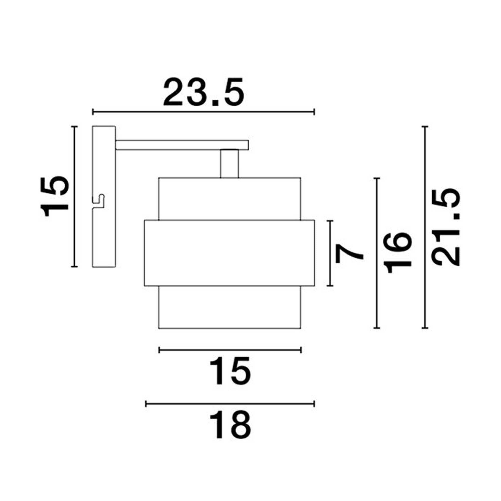 Nova Luce Sianna E27 glass wall lamp