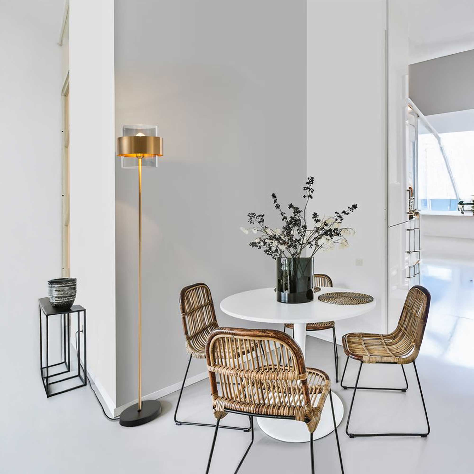 Nova Luce Sianna E27 glass floor lamp