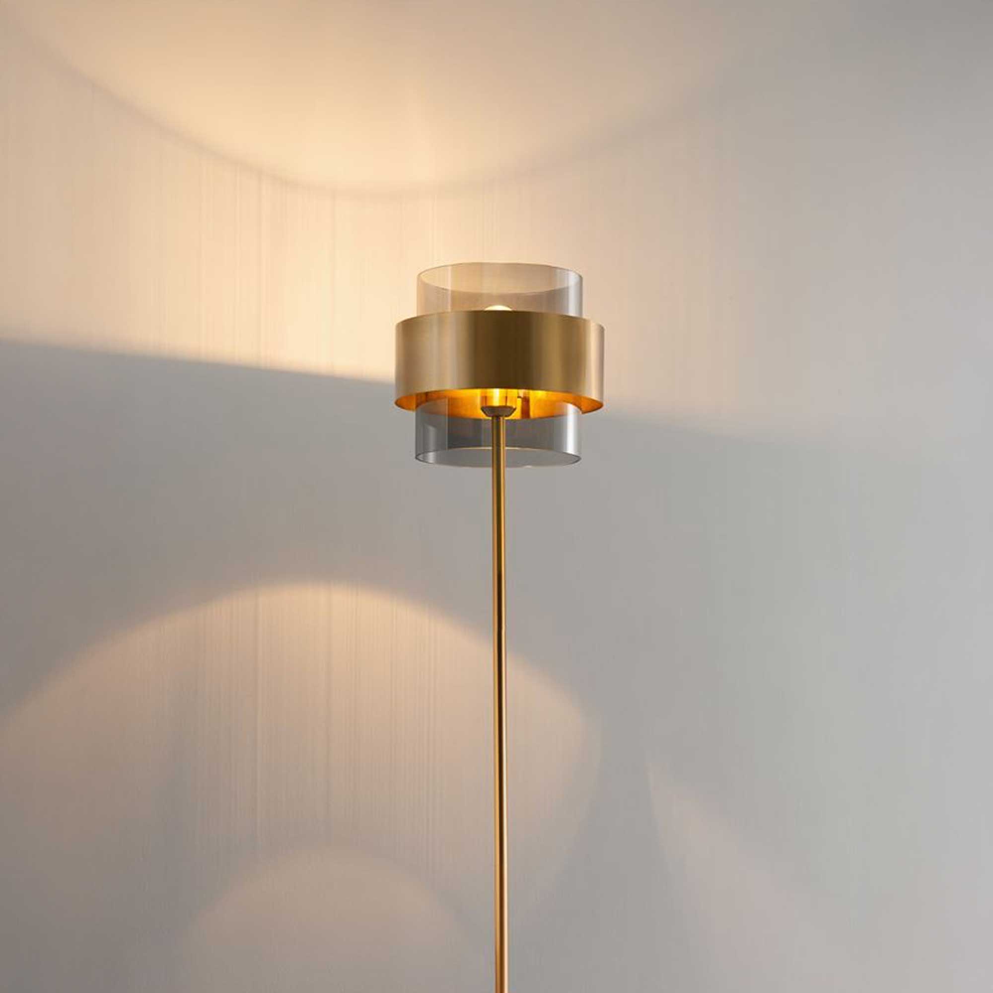 Nova Luce Sianna E27 glass floor lamp