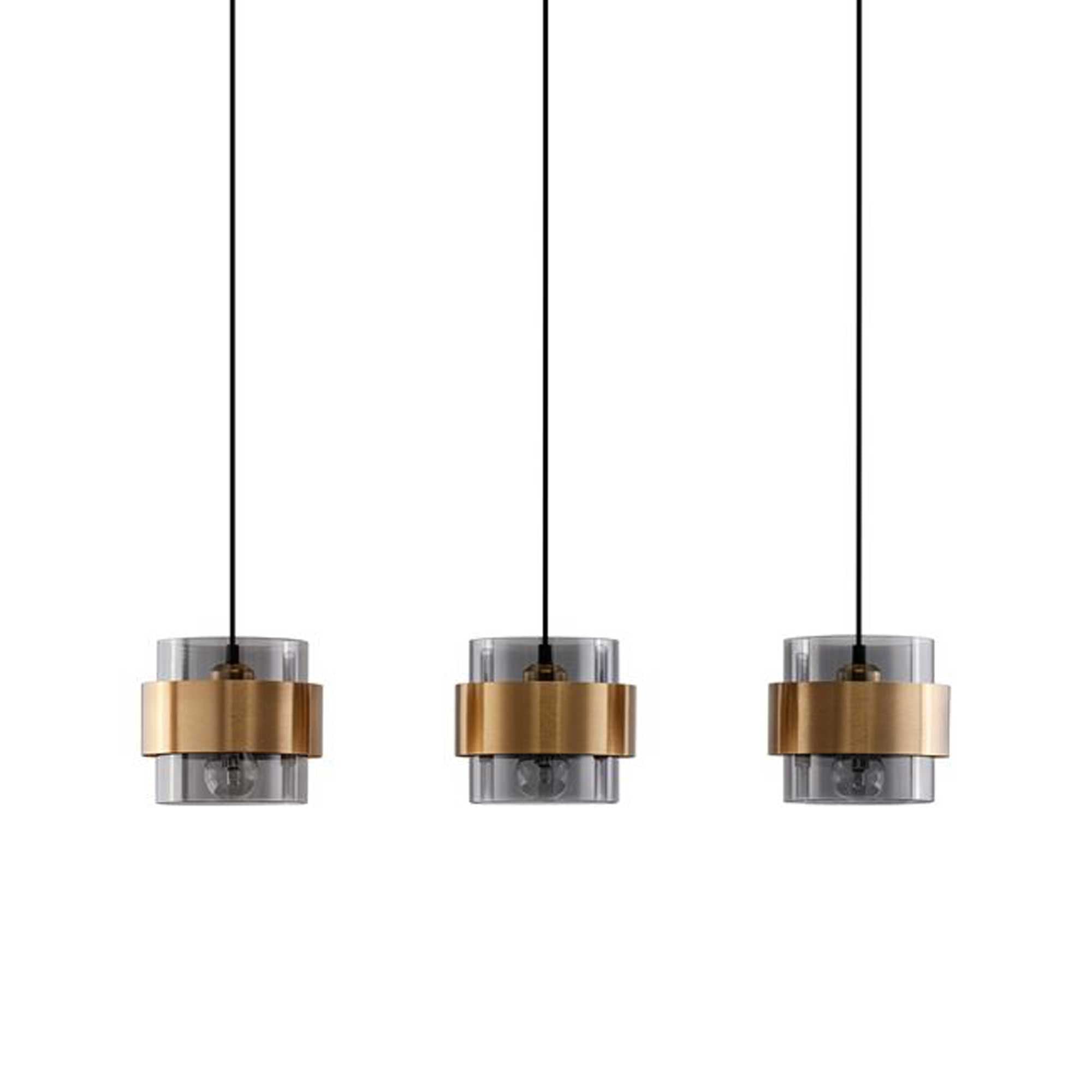 Nova Luce Sianna E27 glass pendant lamp longitudinal