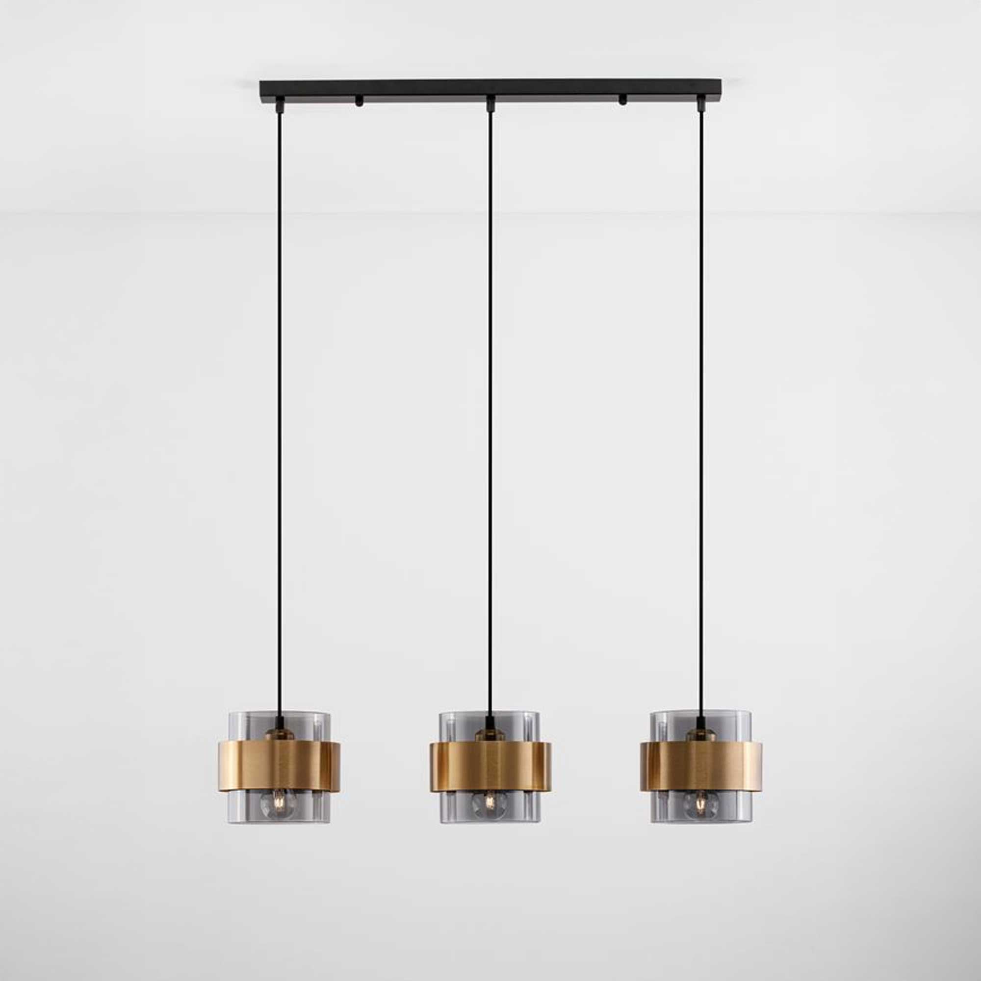 Nova Luce Sianna E27 glass pendant lamp longitudinal