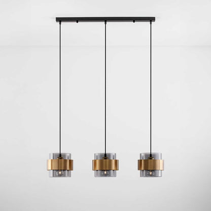 Nova Luce Sianna E27 glass pendant lamp longitudinal
