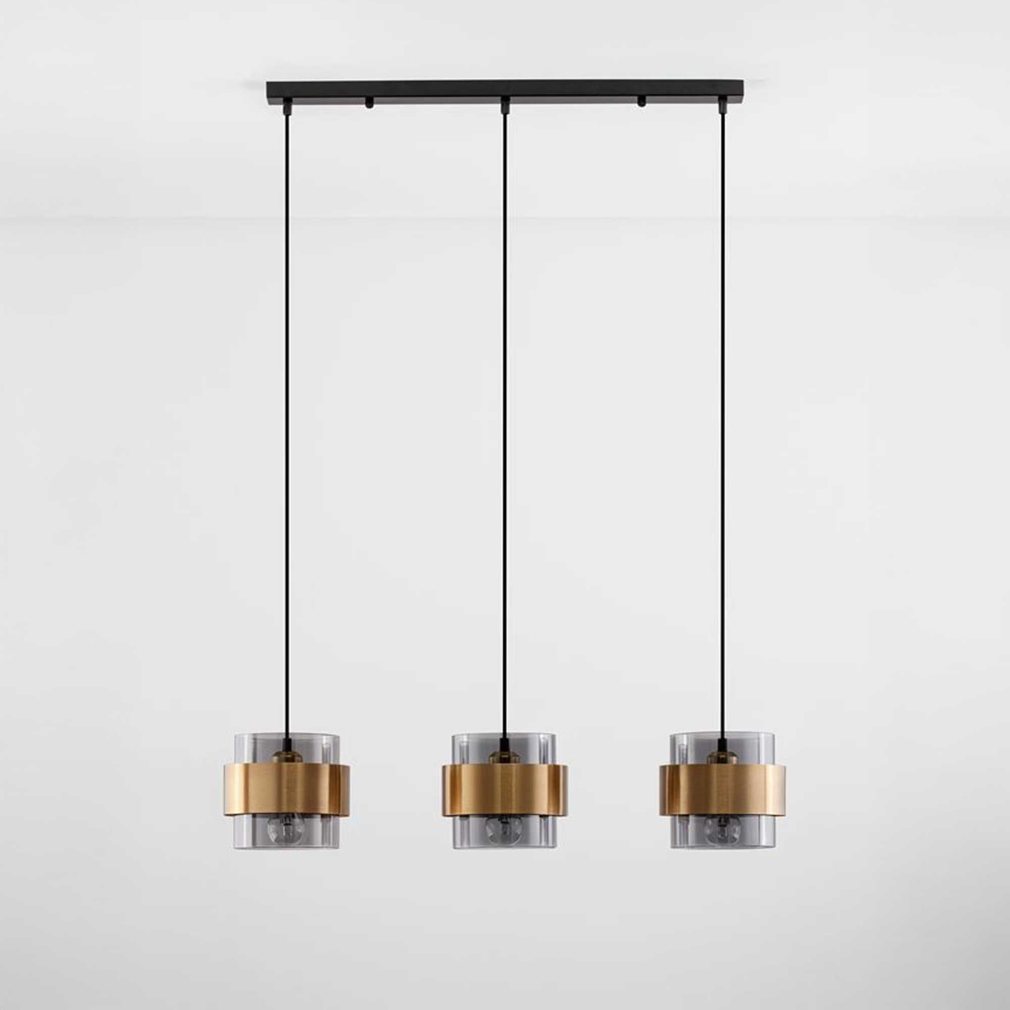 Nova Luce Sianna E27 glass pendant lamp longitudinal
