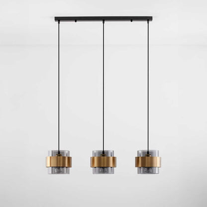 Nova Luce Sianna E27 glass pendant lamp longitudinal