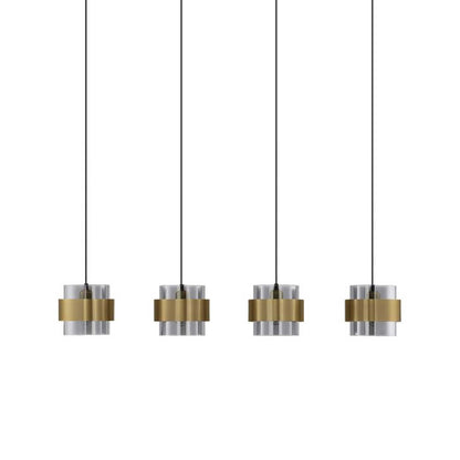 Nova Luce Sianna E27 glass pendant lamp longitudinal