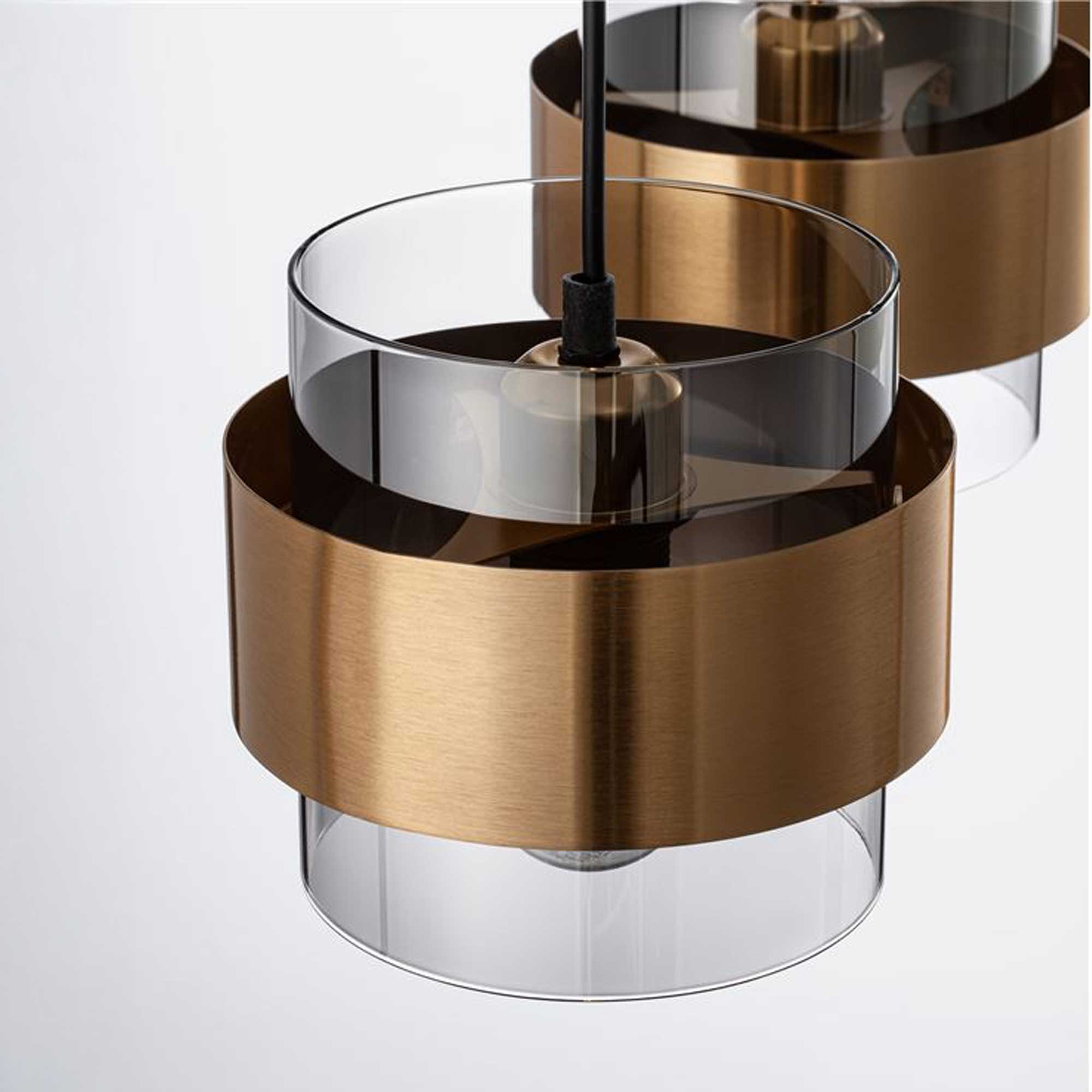Nova Luce Sianna E27 glass pendant lamp longitudinal