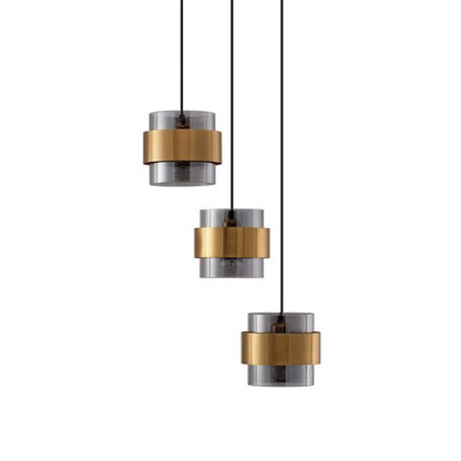 Nova Luce Sianna E27 glass pendant luminaire vertical
