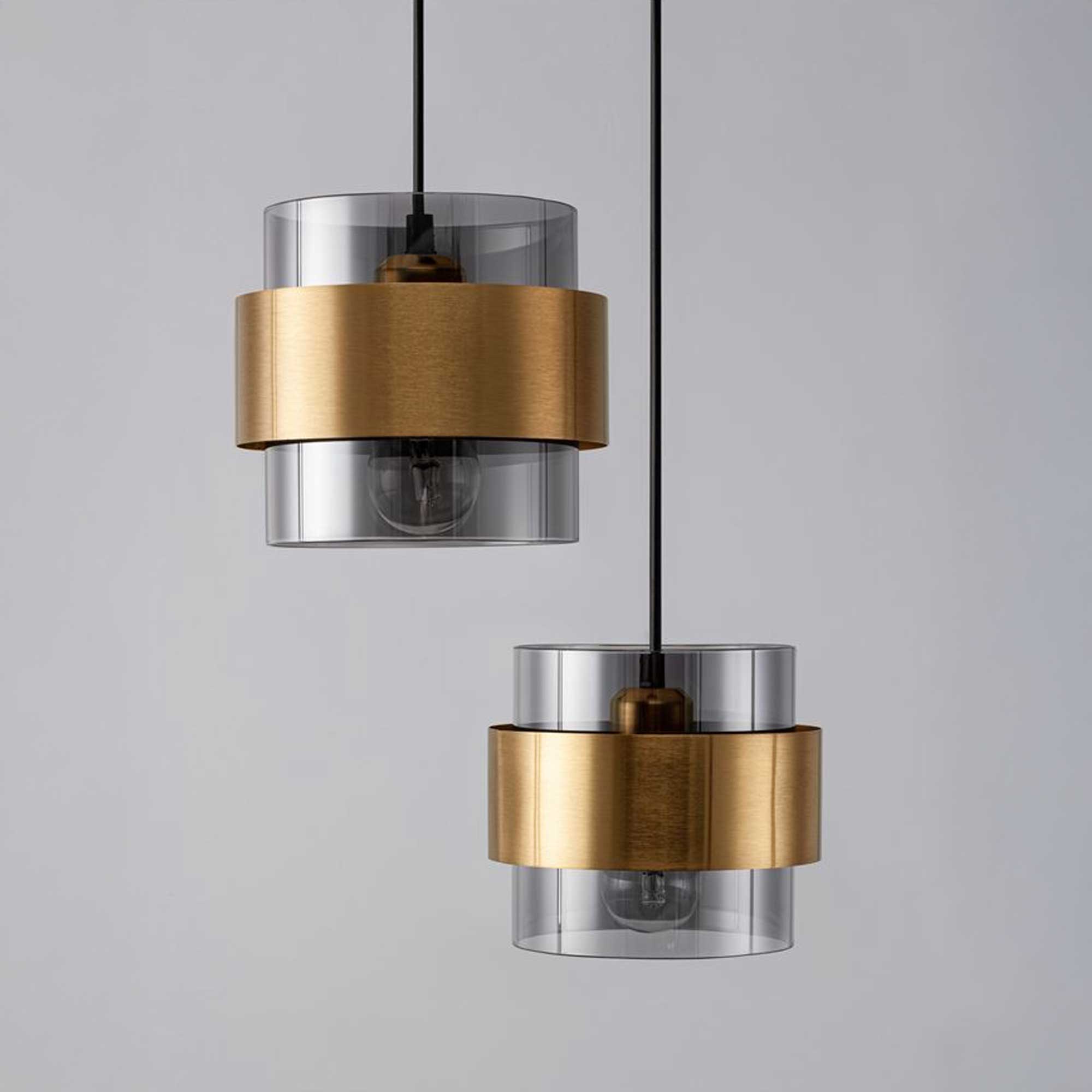 Nova Luce Sianna E27 glass pendant luminaire vertical