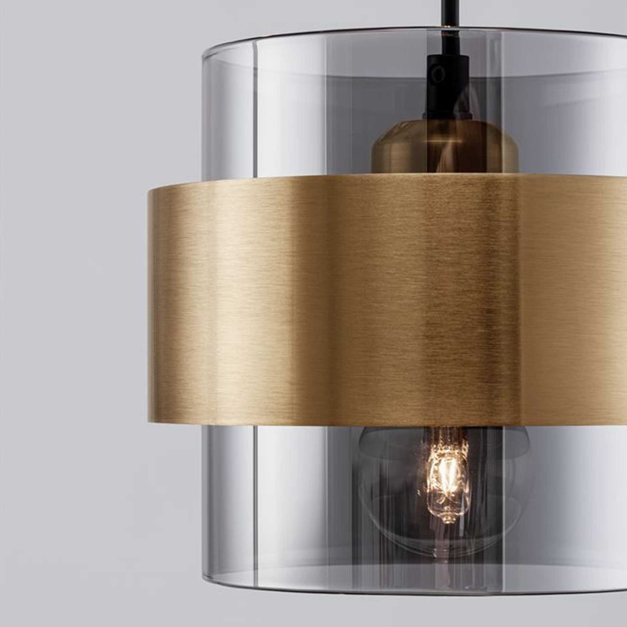 Nova Luce Sianna E27 glass pendant luminaire vertical