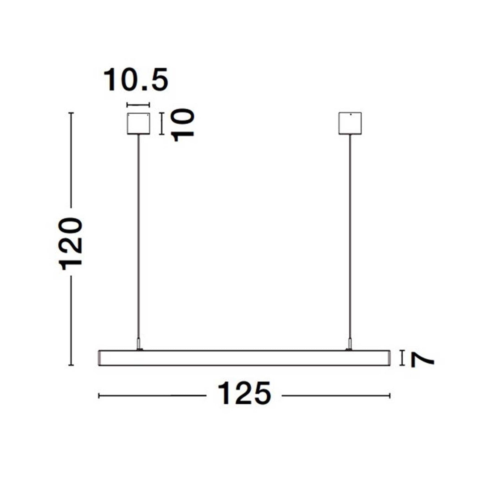 Nova Luce Elettra LED pendant linear light