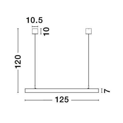 Nova Luce Elettra LED pendant linear light