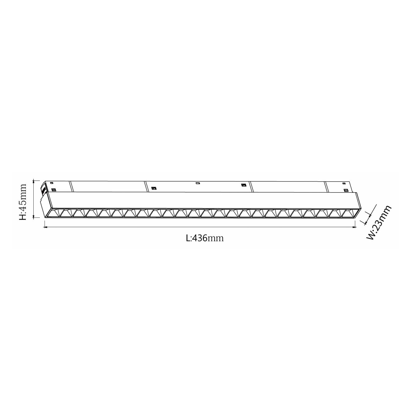 Chris Deep LED svítidlo pro 48V lištu
