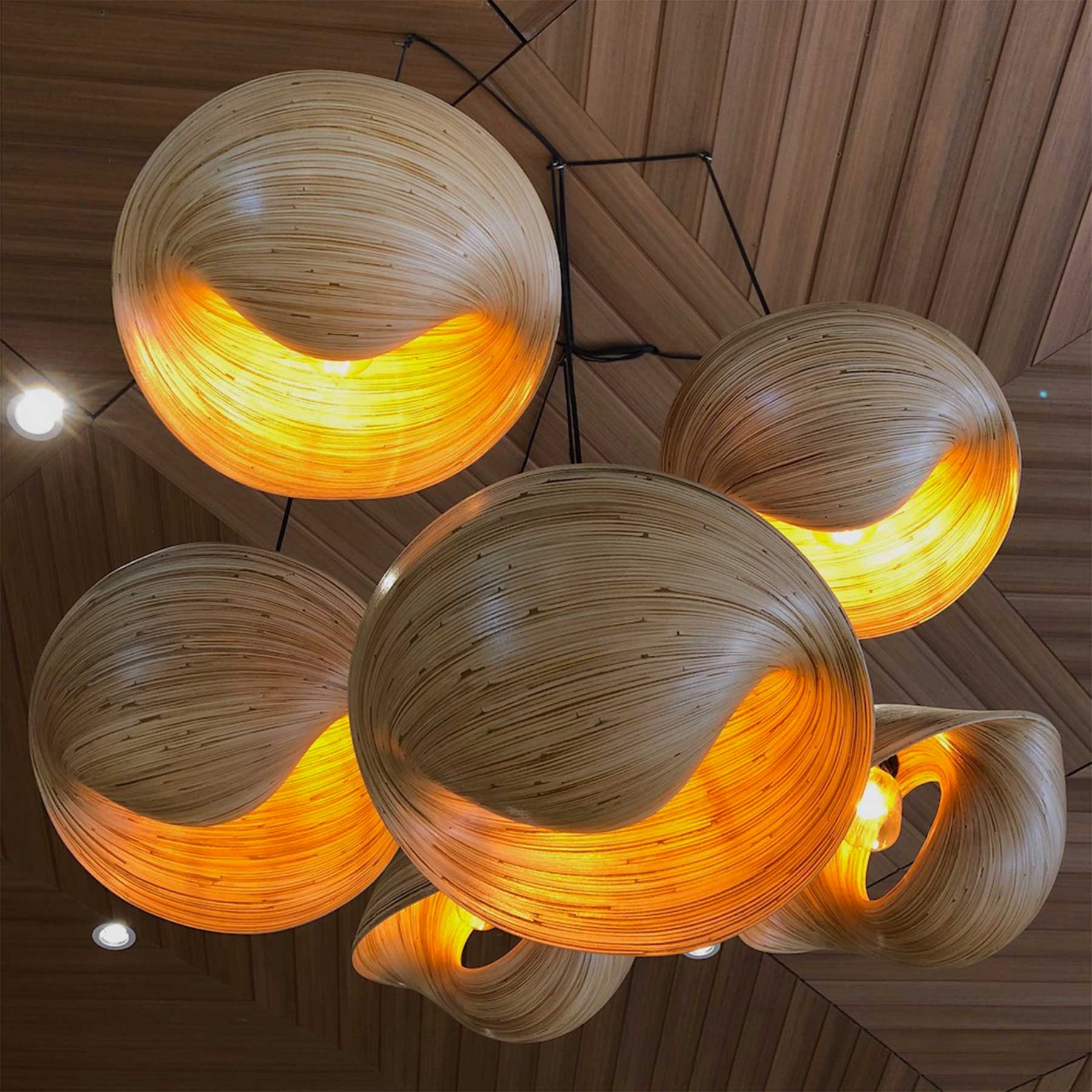 TD Lamps Bamboo E27 bambusové závěsné svítidlo