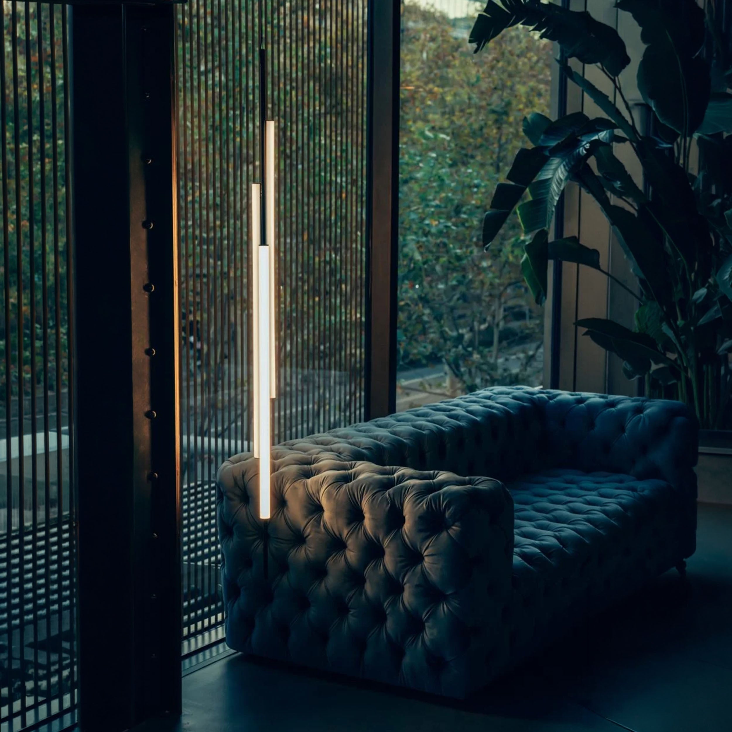 Marset Ambrosia V3 LED Gold Recessed Suspended Vertical light