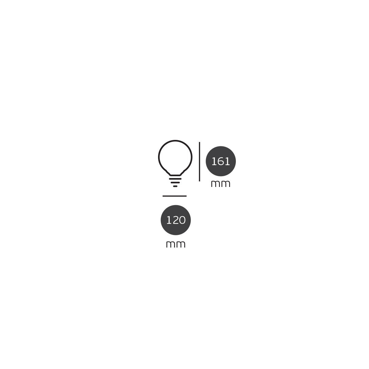 VK Light Globo Plastic E27 LED Bulb, ø95, 15W