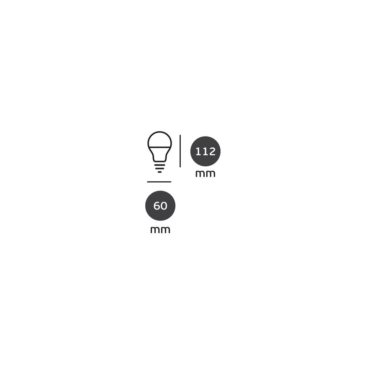 VK Light Classic Plastic E27 LED Bulb, 1050 lm, ø60, 11 W