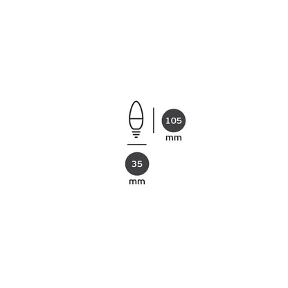 VK Light Candle Plastic E14 6W LED Bulb