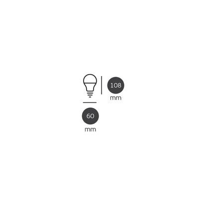VK Light Classic Plastic E27 LED Bulb, ø60, 9W