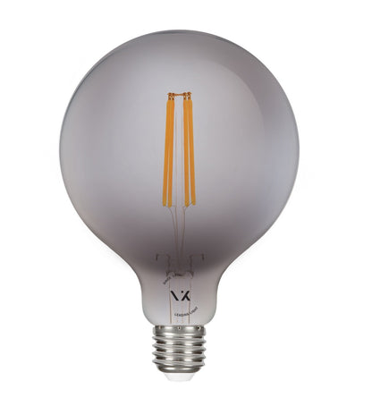 VK Light Globo Filament Dark Gray E27 LED Bulb, ø125, 2700K, 7W, Dimmable