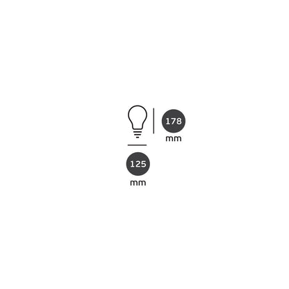 VK Light Globo Filament Dark Gray E27 LED Bulb, ø125, 2700K, 7W, Dimmable