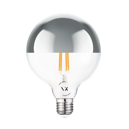 VK Light Globo Filament Silver E27 LED Bulb, ø125, 2700K, 7W, Dimmable