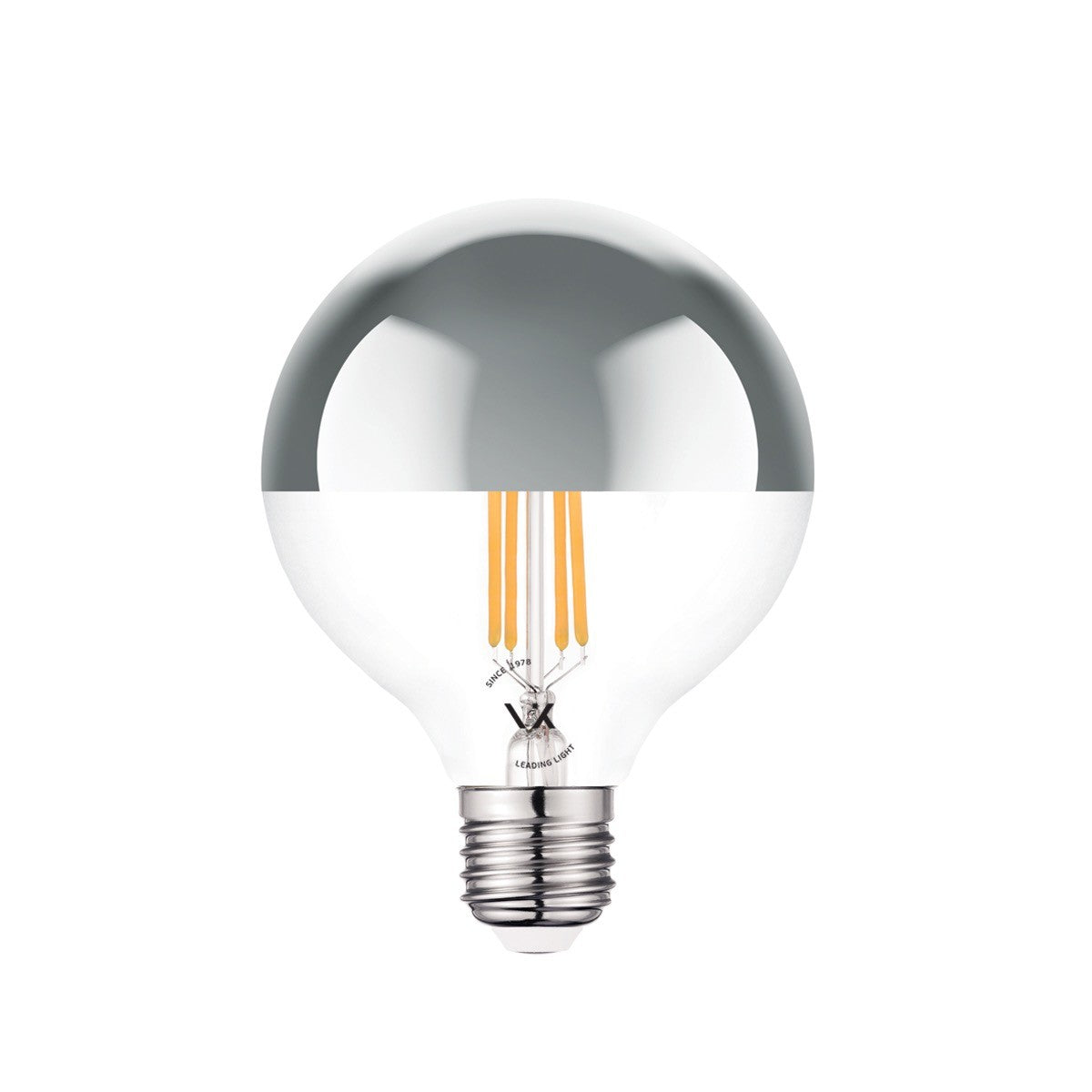 VK Light Globo Filament Silver E27 LED Bulb