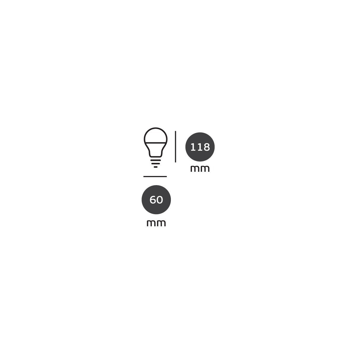 VK Light Classic Plastic E27 LED Bulb, 1450 lm, ø60, 15 W