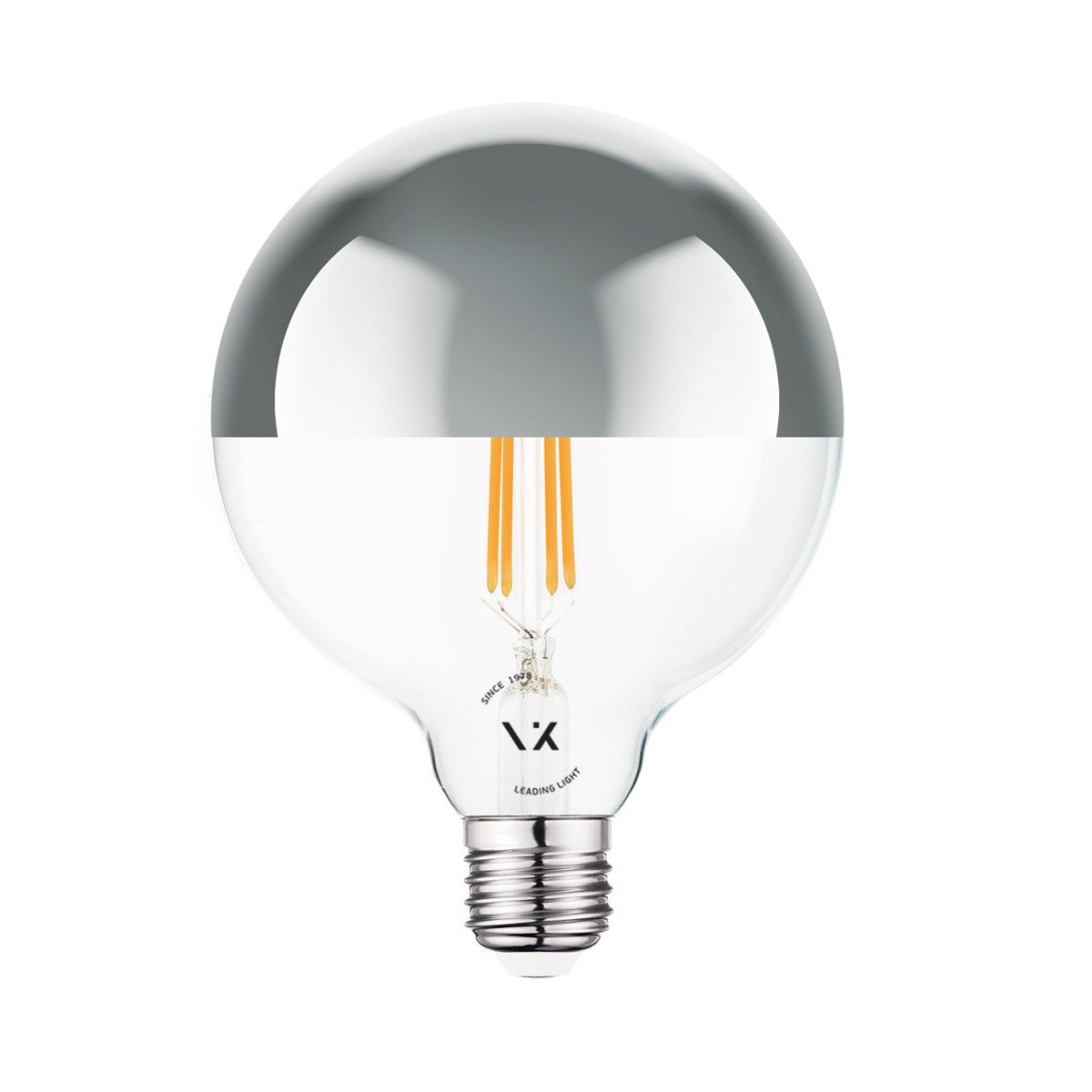 VK Light Globo Filament Silver E27 2700K 7W Dimmable LED Bulb